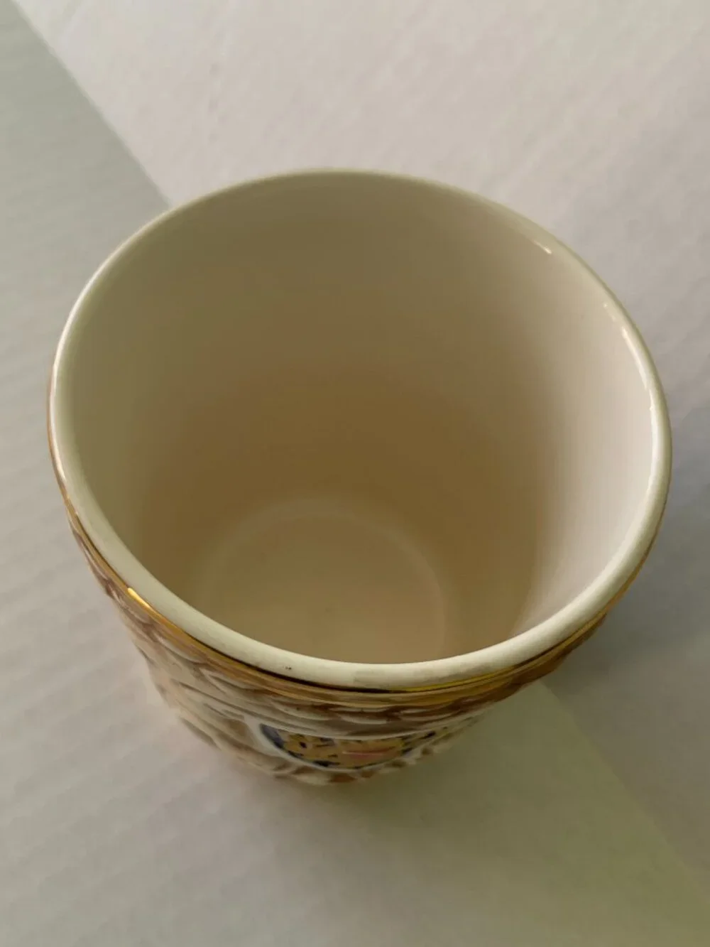 Vtg Ceramic Stein Cup Heraldic Lion Gold Trim Medieval Style Mug Hickok Japan